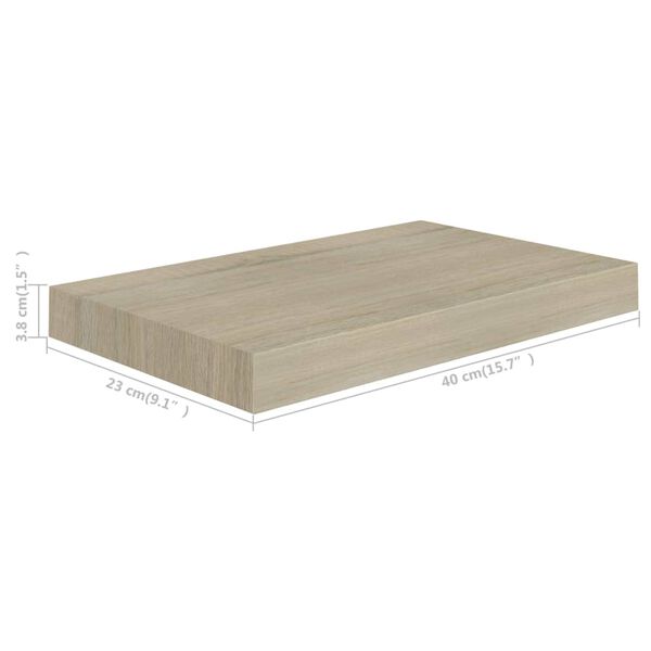 vidaXL Ράφι Τοίχου Χρώμα Δρυός 40x23x3,8 εκ. MDF