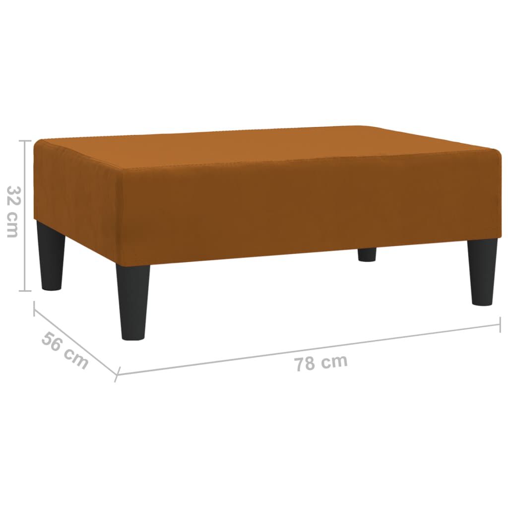 vidaXL Σκαμπό/Υποπόδιο Καφέ 78 x 56 x 32 εκ. Βελούδινο