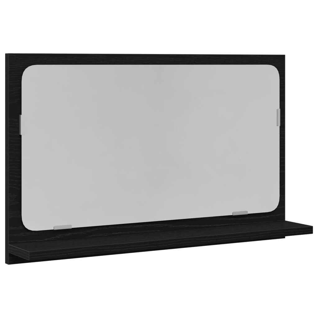 Καθρέφτης μπάνιου vidaXL σε μαύρο δρυ, 60x10,5x37 εκ, φτιαγμένος από ξύλο