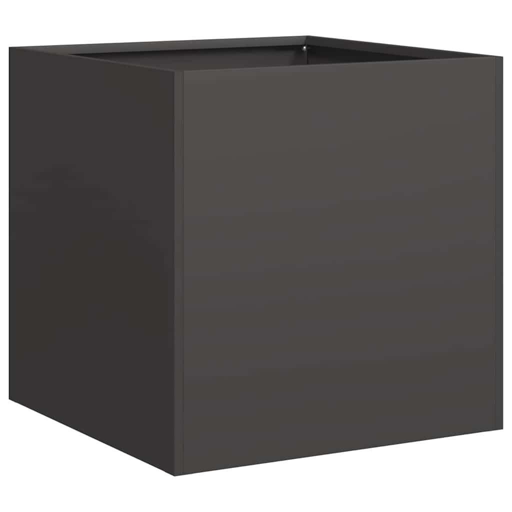 vidaXL Γλάστρα Μαύρη 40x40x40 cm από χάλυβα ψυχρής έλασης
