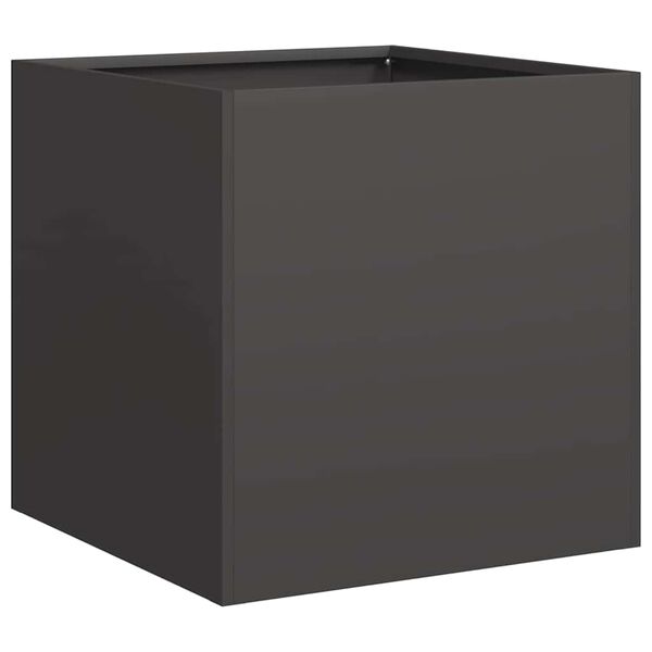 vidaXL Γλάστρα Μαύρη 40x40x40 cm από χάλυβα ψυχρής έλασης