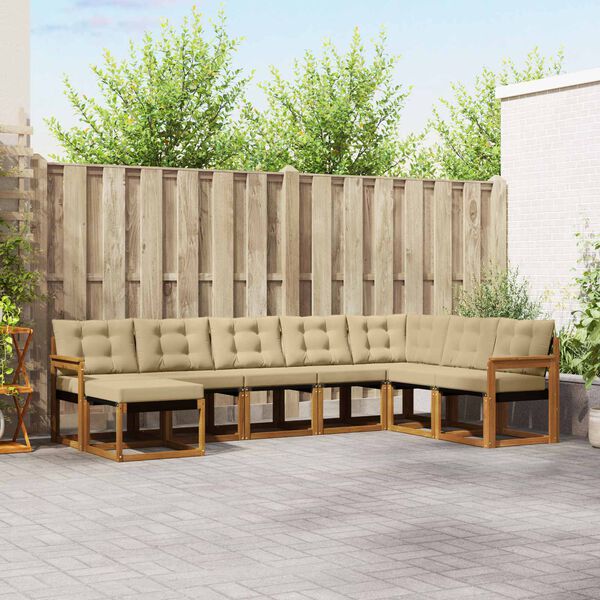 vidaXL &Sigma;&epsilon;&iota;&rho;ά &Kappa;&alpha;&nu;&alpha;&pi;έ &Epsilon;&xi;&omega;&tau;&epsilon;&rho;&iota;&kappa;&omicron;ύ &mu;&epsilon; &mu;&alpha;&xi;&iota;&lambda;ά&rho;&iota; 8 pcs &Phi;&upsilon;&sigma;&iota;&kappa;ό &kappa;&alpha;&iota; &Mu;&pi;&epsilon;&zeta;