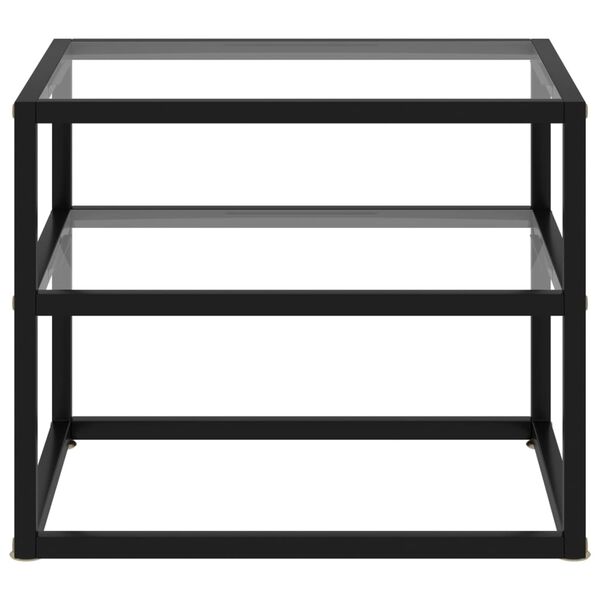 vidaXL Τραπέζι Κονσόλα Διαφανές 50 x 40 x 40 εκ. από Ψημένο Γυαλί