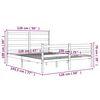 vidaXL Πλαίσιο Κρεβατιού 120 x 190 εκ. Μασίφ Πεύκο Small Double