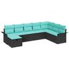 vidaXL &Sigma;&epsilon;&tau; &Kappa;&alpha;&nu;&alpha;&pi;έ &Kappa;ή&pi;&omicron;&upsilon; 8 pcs &Mu;&alpha;ύ&rho;&omicron; &kappa;&alpha;&iota; &Tau;&upsilon;&rho;&kappa;&omicron;&upsilon;ά&zeta; &sigma;&upsilon;&nu;&theta;&epsilon;&tau;&iota;&kappa;ό &rho;&alpha;&tau;ά&nu;