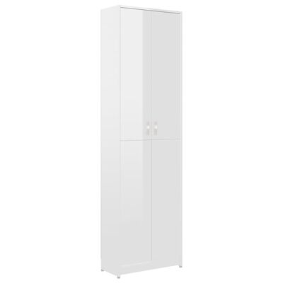 vidaXL Ντουλάπα Διαδρόμου Γυαλιστερό Λευκό 55x25x189 εκ. Μοριοσανίδα