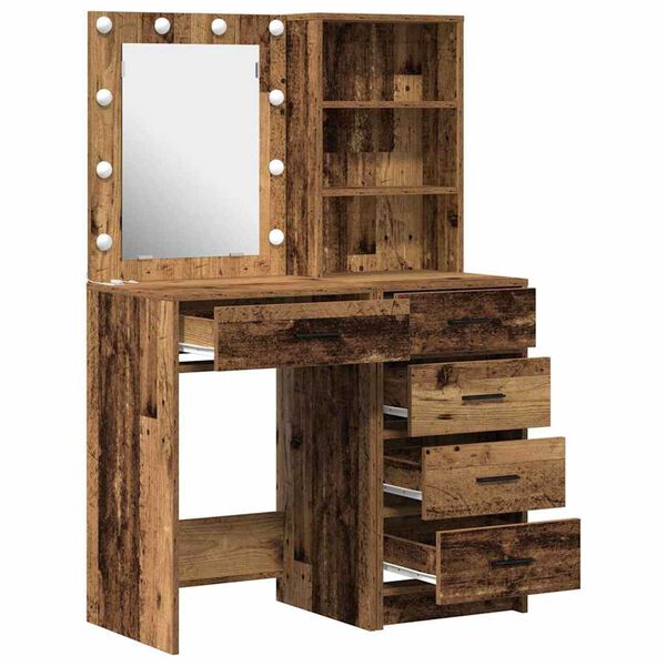 vidaXL Τραπέζι περιποίησης με συρτάρι 2 pcs Καφέ 50 x 41 x 135 εκ