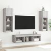 vidaXL Έπιπλα Τοίχου Τηλεόρασης 5 τεμ. LED Γκρι Sonoma από Επεξ. Ξύλο