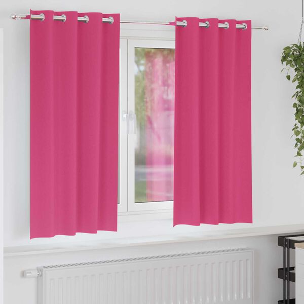vidaXL Κουρτίνες 2 pcs Φωτεινό Ροζ 175 x 140 εκ. Πολυεστέρας