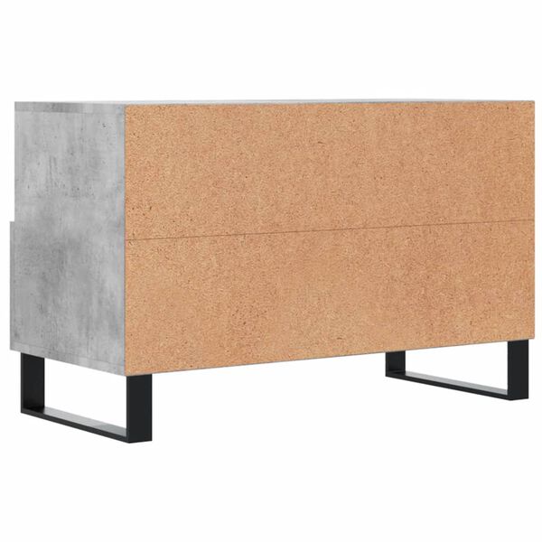 vidaXL Έπιπλο Τηλεόρασης Γκρι Σκυροδέματος 80x36x50 εκ. Επεξεργ. Ξύλο