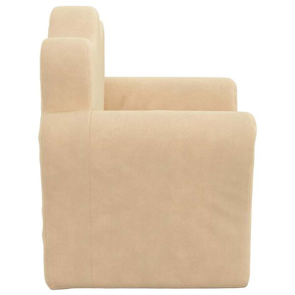 vidaXL Παιδικός καναπές Cream Soft Plush