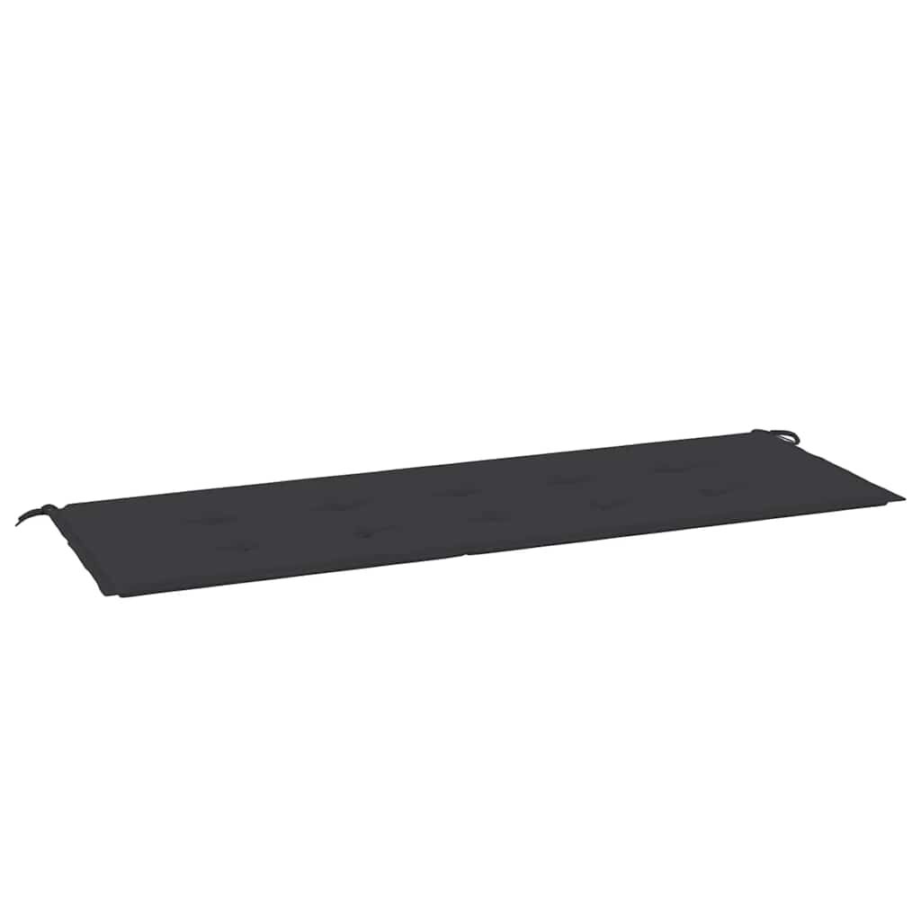 vidaXL Μαξιλάρι Πάγκου Κήπου Μαύρο 150x50x4 εκ. Ύφασμα Oxford