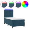 vidaXL &Kappa;&rho;&epsilon;&beta;ά&tau;&iota; Boxspring &mu;&epsilon; &Sigma;&tau;&rho;ώ&mu;&alpha; & LED &Sigma;&kappa;. &Mu;&pi;&lambda;&epsilon; 100x200&epsilon;&kappa;. &Beta;&epsilon;&lambda;&omicron;ύ&delta;&iota;&nu;&omicron;
