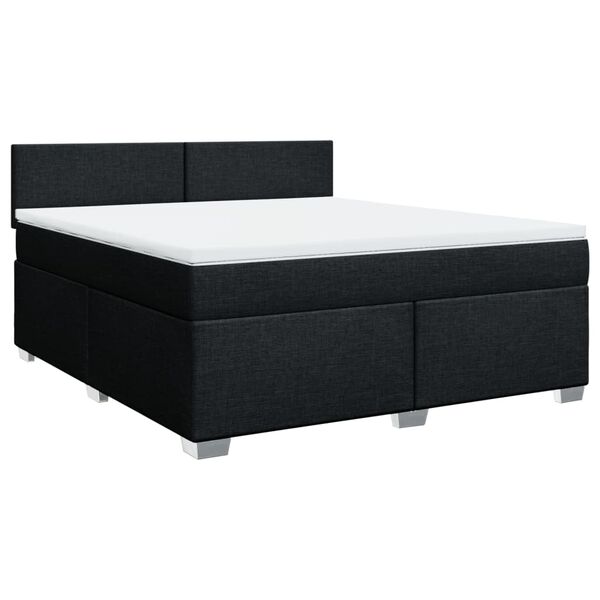 vidaXL &Kappa;&rho;&epsilon;&beta;ά&tau;&iota; Boxspring &mu;&epsilon; &Sigma;&tau;&rho;ώ&mu;&alpha; &Mu;&alpha;ύ&rho;&omicron; 180x200 &epsilon;&kappa;. &Upsilon;&phi;&alpha;&sigma;&mu;ά&tau;&iota;&nu;&omicron;