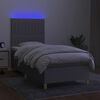 vidaXL &Kappa;&rho;&epsilon;&beta;ά&tau;&iota; Boxspring &mu;&epsilon; &Sigma;&tau;&rho;ώ&mu;&alpha; & LED &Alpha;&nu;.&Gamma;&kappa;&rho;&iota; 80x200 &epsilon;&kappa;. &Upsilon;&phi;&alpha;&sigma;&mu;ά&tau;&iota;&nu;&omicron;