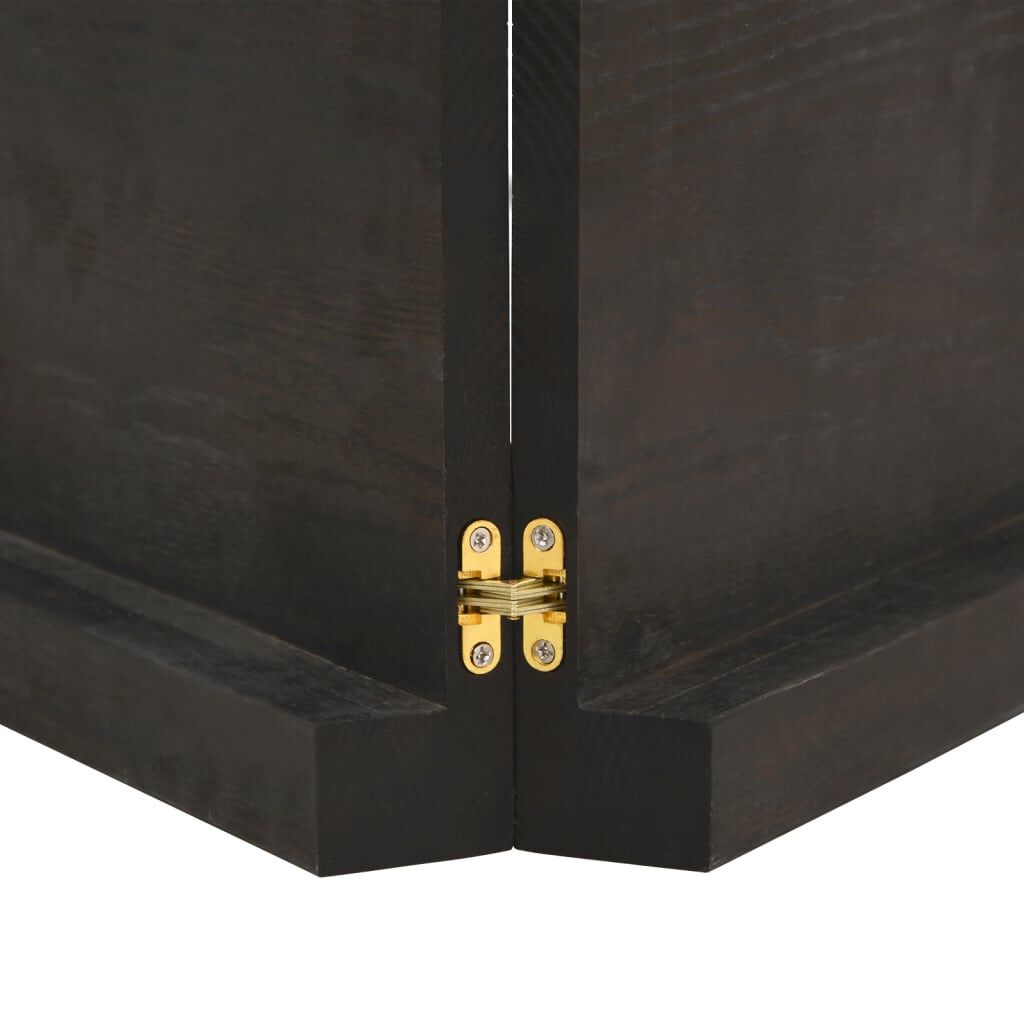 vidaXL Πάγκος Μπάνιου Σκούρο Καφέ 220x40x(2-6) εκ. Επεξεργ. Μασίφ Ξύλο