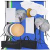 vidaXL Κιτ Φωτογραφικού Στούντιο με Softbox,Ομπρέλες,Φόντο&Ανακλαστήρα