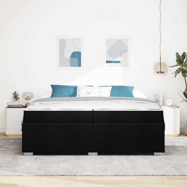vidaXL Σκελετός Κρεβατιού Μαύρο 200 x 200 cm ύφασμα