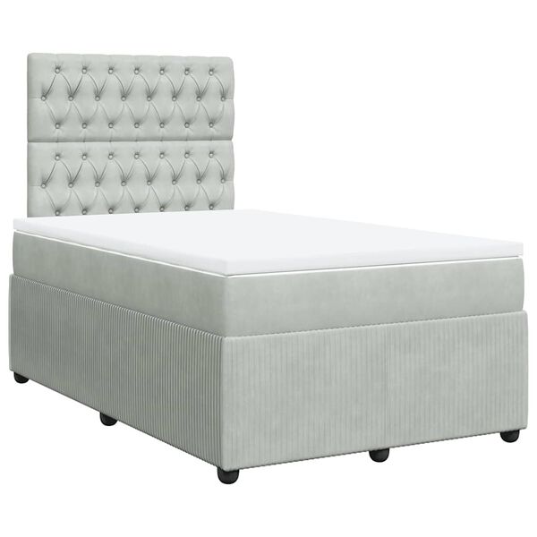 vidaXL &Kappa;&rho;&epsilon;&beta;ά&tau;&iota; Boxspring &mu;&epsilon; &Sigma;&tau;&rho;ώ&mu;&alpha; &Alpha;&nu;&omicron;&iota;&chi;&tau;ό &Gamma;&kappa;&rho;&iota; 120x200 &epsilon;&kappa;. &Beta;&epsilon;&lambda;&omicron;ύ&delta;&iota;&nu;&omicron;