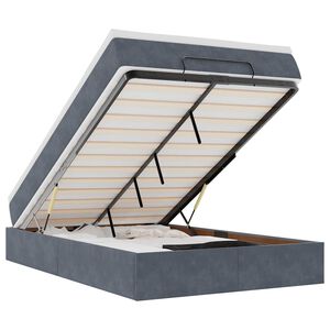 vidaXL &Omicron;&theta;&omega;&mu;&alpha;&nu;&iota;&kappa;ό &kappa;&rho;&epsilon;&beta;ά&tau;&iota; &mu;&epsilon; &sigma;&tau;&rho;ώ&mu;&alpha; &Sigma;&kappa;&omicron;ύ&rho;&omicron; &gamma;&kappa;&rho;&iota; 120x200cm Velvet