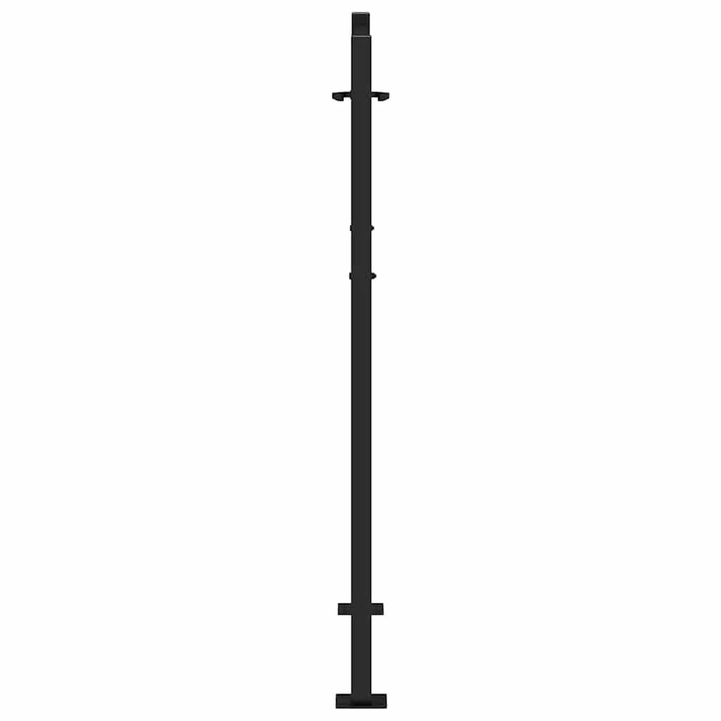 vidaXL Πύλη κήπου Μαύρη 105x130 cm Σχεδιασμός φύλλων χάλυβα