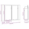 vidaXL Έπιπλο Καθρέφτη με LED Καφέ Δρυς 60x12x45 εκ. από Επεξ. Ξύλο