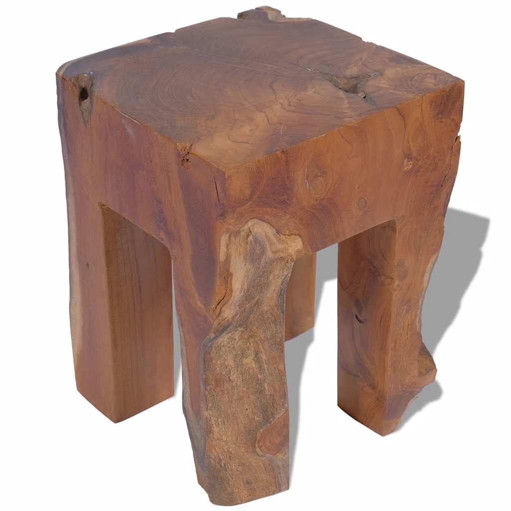 vidaXL Σκαμπό από Μασίφ Ξύλο Teak