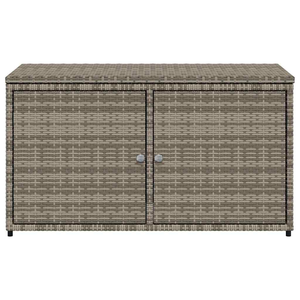 vidaXL Ντουλάπι Αποθήκευσης Κήπου Γκρι 110x55,5x60,5 εκ. Συνθ. Ρατάν