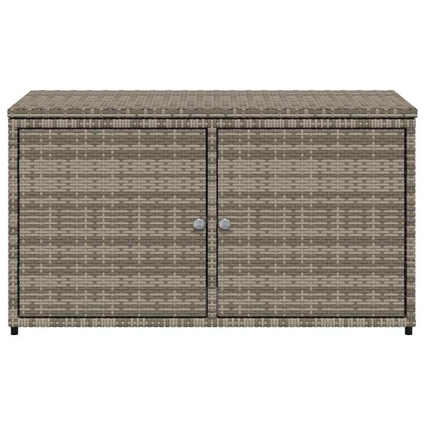 vidaXL Ντουλάπι Αποθήκευσης Κήπου Γκρι 110x55,5x60,5 εκ. Συνθ. Ρατάν