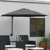 vidaXL Ομπρέλα Κήπου Ανθρακί και Μαύρο 248 x 248 x 148 εκ