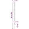 vidaXL Πό posts φράχτη 22 pcs Πράσινο 200 cm Ατσάλι