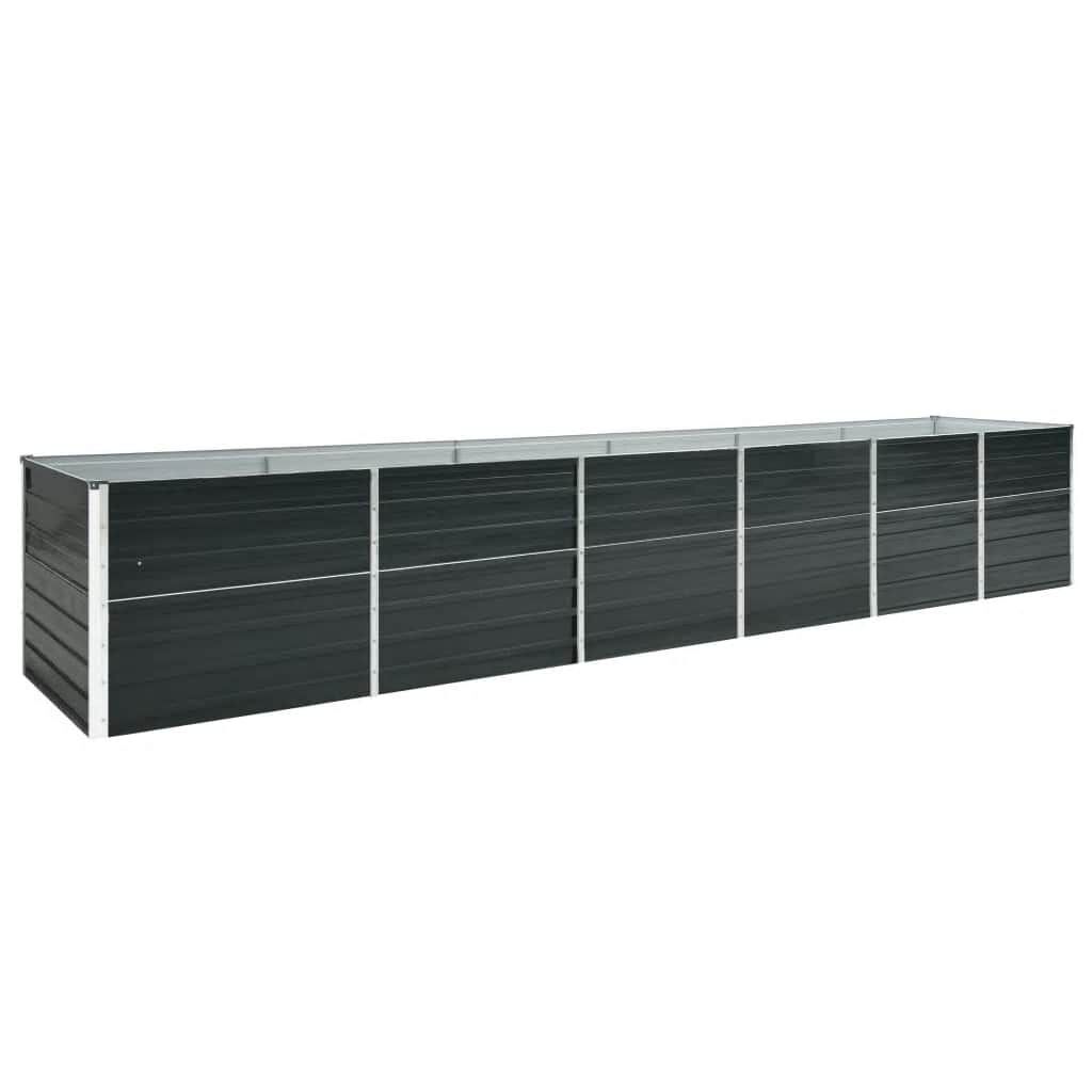 vidaXL Ζαρντινιέρα Υπερυψωμένη Ανθρακί 480x80x77 εκ. Γαλβαν. Χάλυβας