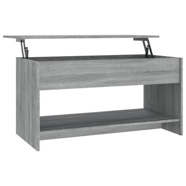 vidaXL Τραπεζάκι Σαλονιού Γκρι Sonoma102x50x52,5 εκ.Επεξεργασμένο Ξύλο