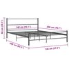 vidaXL Σκελετός Κρεβ. Χωρίς Στρώμα Γκρι 140 x 200 εκ. Μεταλλικό