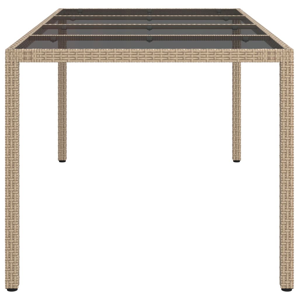 vidaXL Τραπεζάκι Κήπου Μπεζ 190x90x75 εκ Πολυ Ράτα