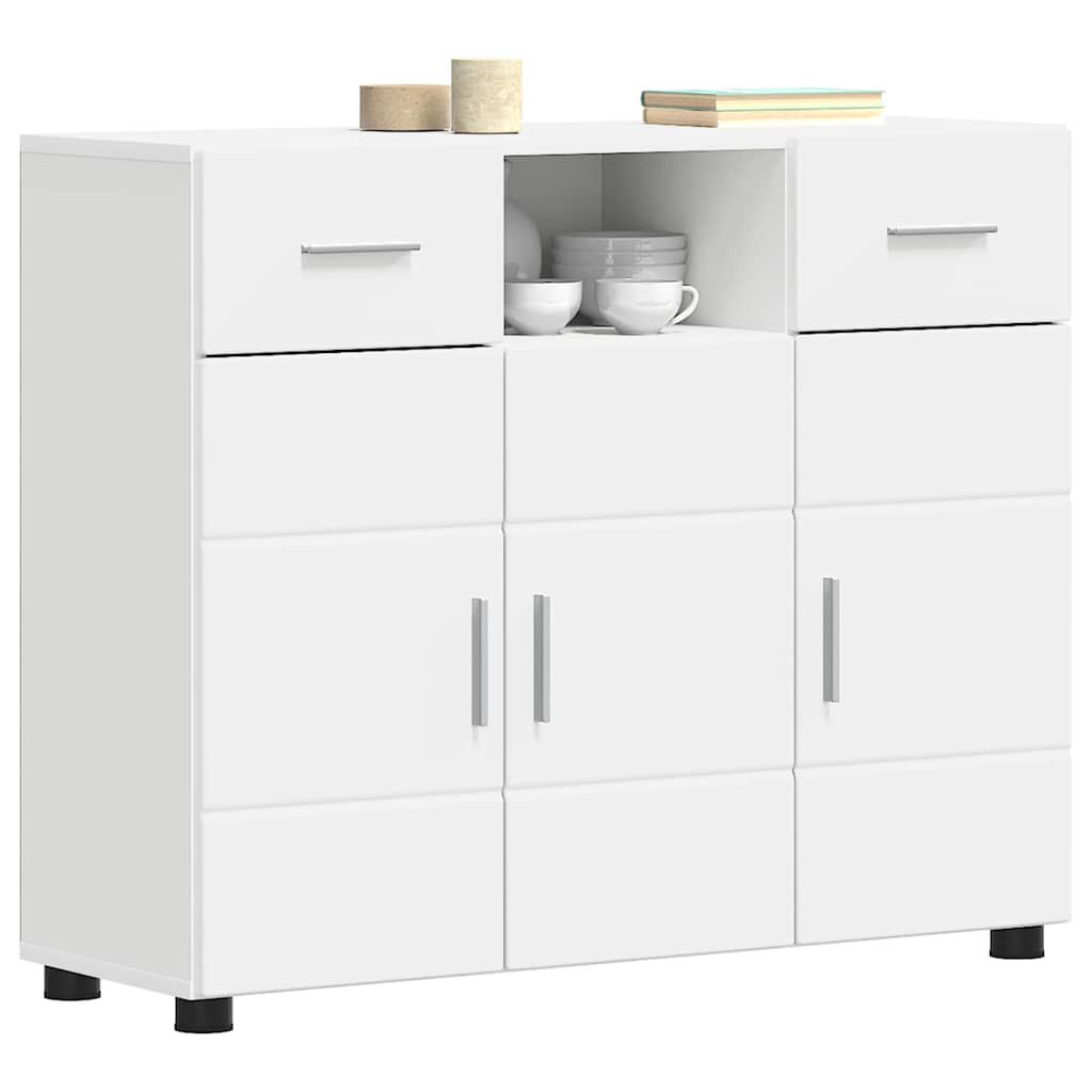 vidaXL Πλαϊνό γραφείο Λευκό 88.5 x 30.5 x 73 εκ Επεξεργασμένο ξύλο