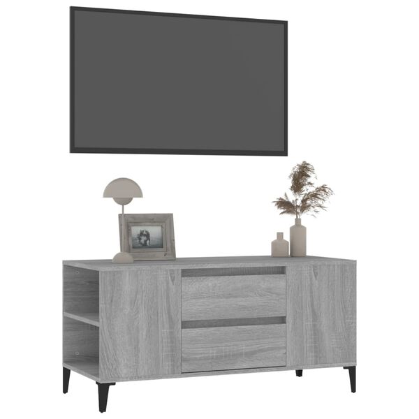 vidaXL Έπιπλο Τηλεόρασης Γκρι Sonoma 102x44,5x50 εκ. από Επεξεργ. Ξύλο
