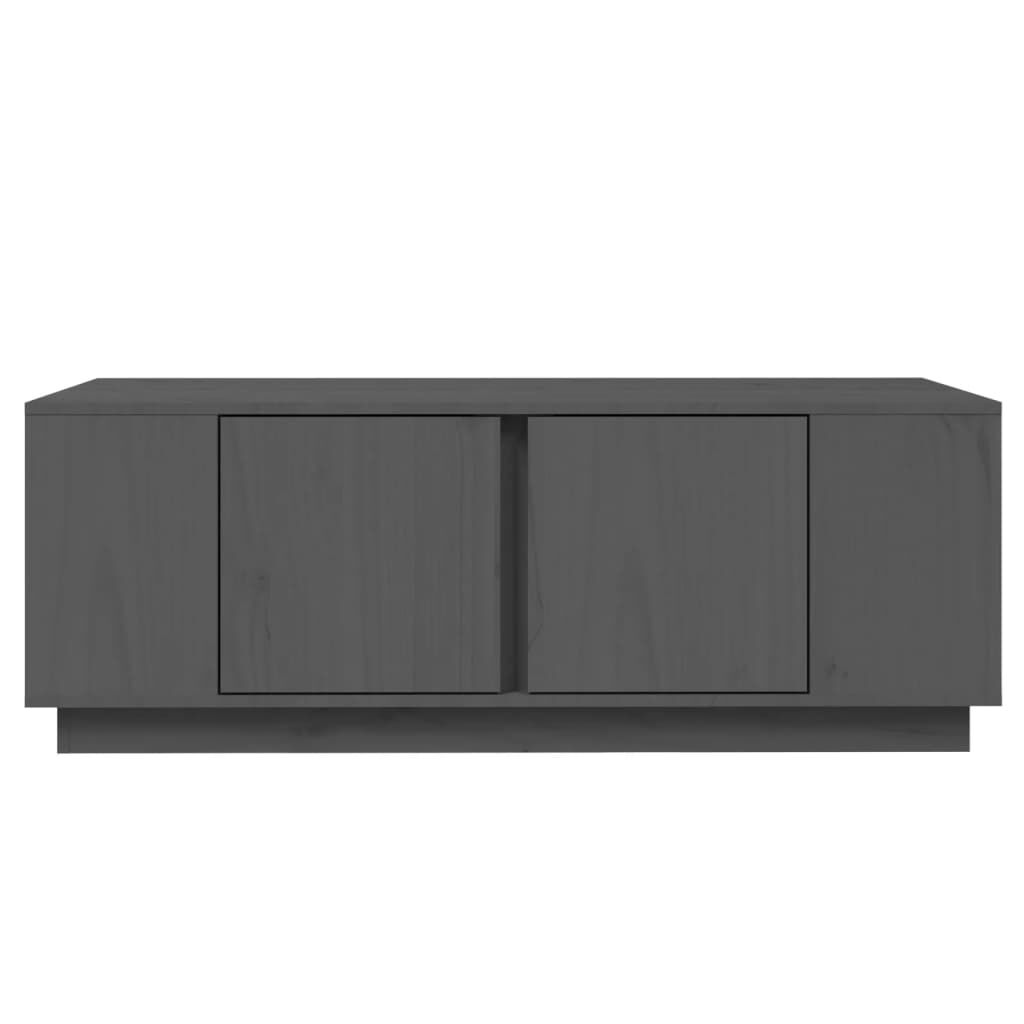 vidaXL Τραπεζάκι Σαλονιού Γκρι 110 x 50 x 40 εκ. από Μασίφ Ξύλο Πεύκου