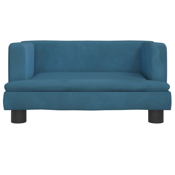 vidaXL Καναπές Παιδικός Μπλε 60 x 40 x 30 εκ. από Βελούδο