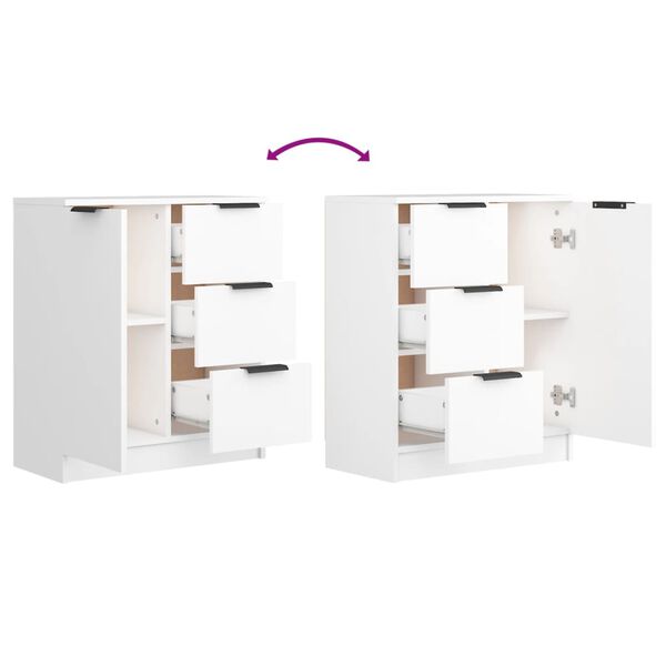 vidaXL Συρταριέρα Λευκή 60 x 30 x 70 εκ. από Επεξεργασμένο Ξύλο