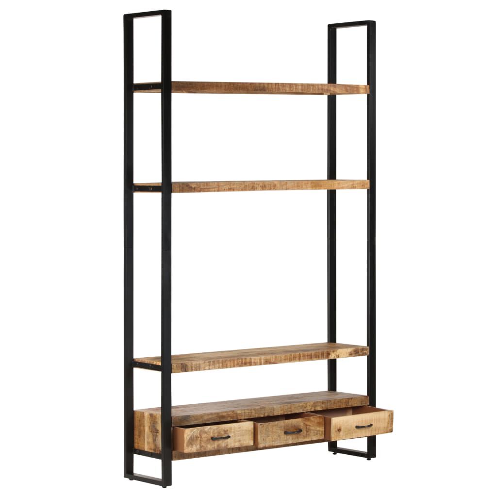 vidaXL Ραφιέρα 118 x 30 x 200 εκ. από Μασίφ Ακατέργαστο Ξύλο Μάνγκο