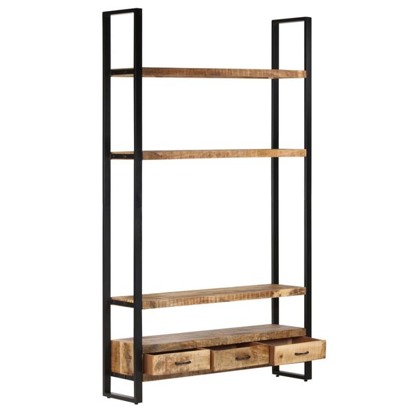 vidaXL Ραφιέρα 118 x 30 x 200 εκ. από Μασίφ Ακατέργαστο Ξύλο Μάνγκο