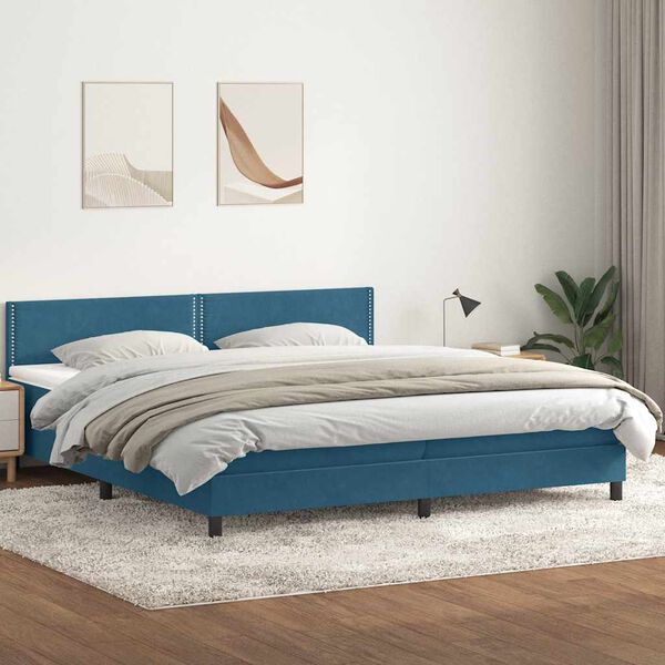 vidaXL &Kappa;&rho;&epsilon;&beta;ά&tau;&iota; Boxspring &mu;&epsilon; &Sigma;&tau;&rho;ώ&mu;&alpha; &Sigma;&kappa;&omicron;ύ&rho;&omicron; &Mu;&pi;&lambda;&epsilon; 180x210 &epsilon;&kappa;. &Beta;&epsilon;&lambda;&omicron;ύ&delta;&iota;&nu;&omicron;