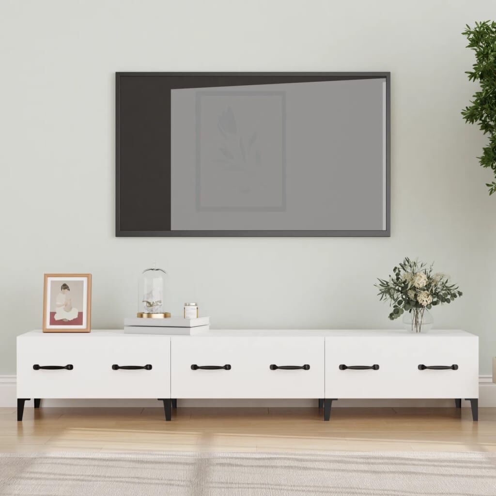 vidaXL Έπιπλο Τηλεόρασης Λευκό 150x34,5x30 εκ. από Επεξεργασμένο Ξύλο