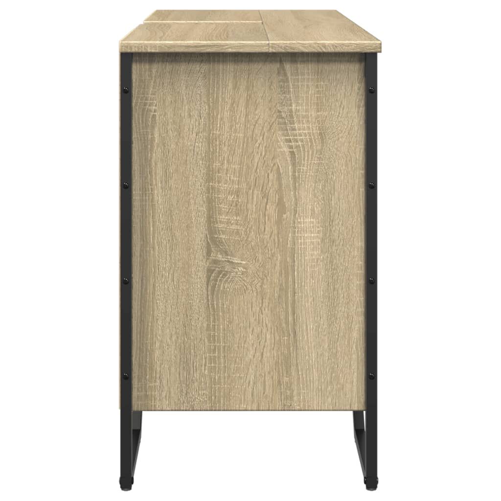 vidaXL Ντουλάπι Νιπτήρα Μπάνιου Sonoma Δρυς 91x35x60 εκ. Επεξ. Ξύλο