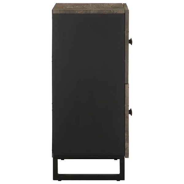 vidaXL Μπουφές Μαύρο 60x33x75 cm Μασίφ Ξύλο Μάνγκο