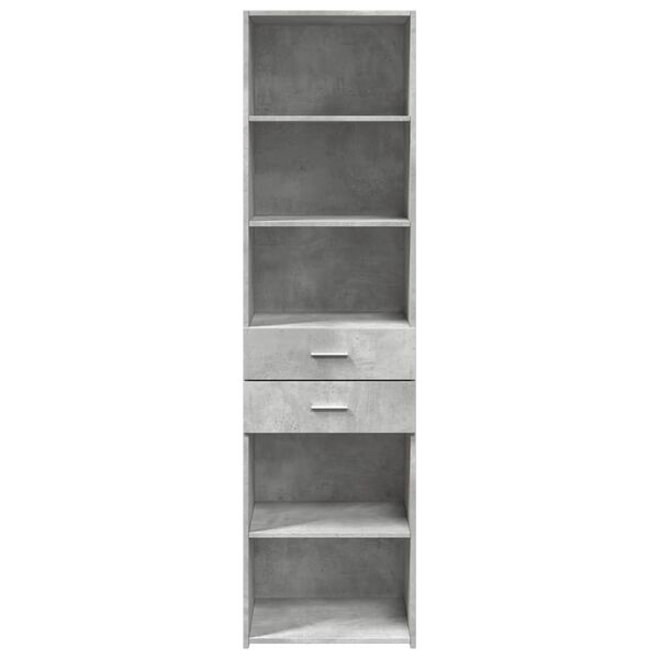 vidaXL Ντουλάπι Γκρι Σκυροδέματος 50x42,5x185 εκ. Επεξεργασμένο Ξύλο
