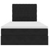 vidaXL Κρεβάτι με αποθηκευτικό χώρο και LED Μαύρο 120 x 200 cm Βελούδο