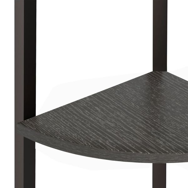 vidaXL Ραφιέρα Γωνιακή 3 Επίπεδων Μαύρο 45,5x31,5x120 εκ.