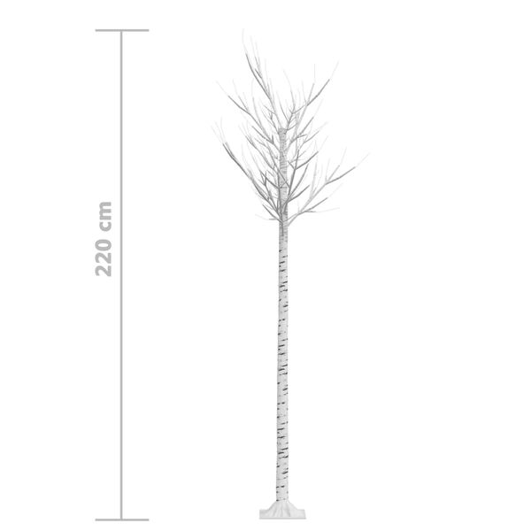 vidaXL Χριστουγ. Δέντρο Εξωτ./Εσωτ. Χώρου 200LED Ψυχρό Λευκό 2,2μ Ιτιά